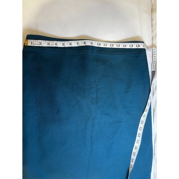 NEW Ann Taylor LOFT Minimalist Career Preppy Pencil Skirt Teal Zip unlined NWT - Picture 5 of 9